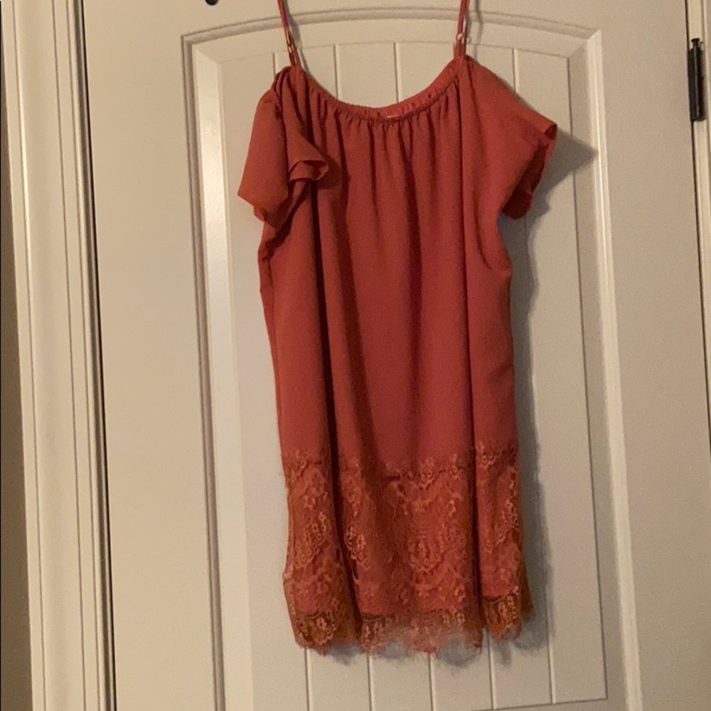Off the shoulder tunic.